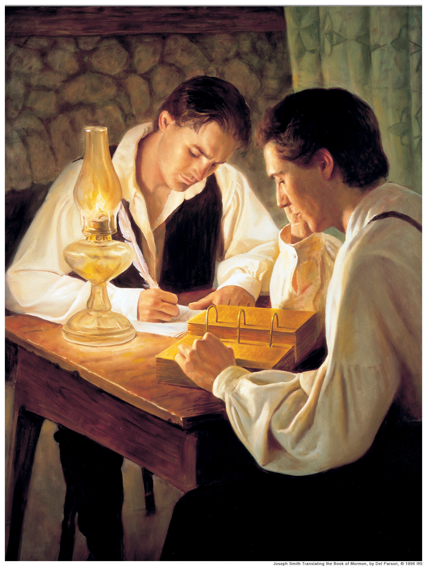 Joseph Smith translating the Book of Mormon